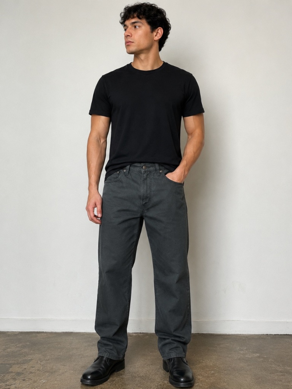 Levi's 505 Charcoal Grey Straight Leg Jeans 34x32
